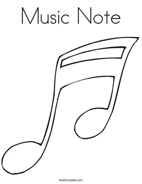 Music note coloring page