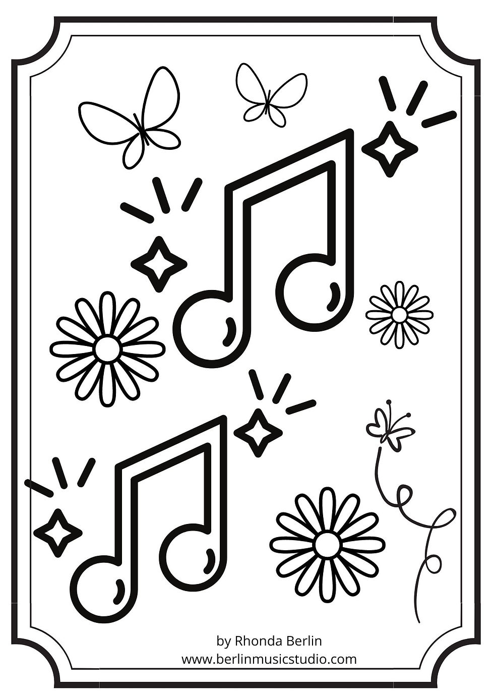 A music coloring book for spring