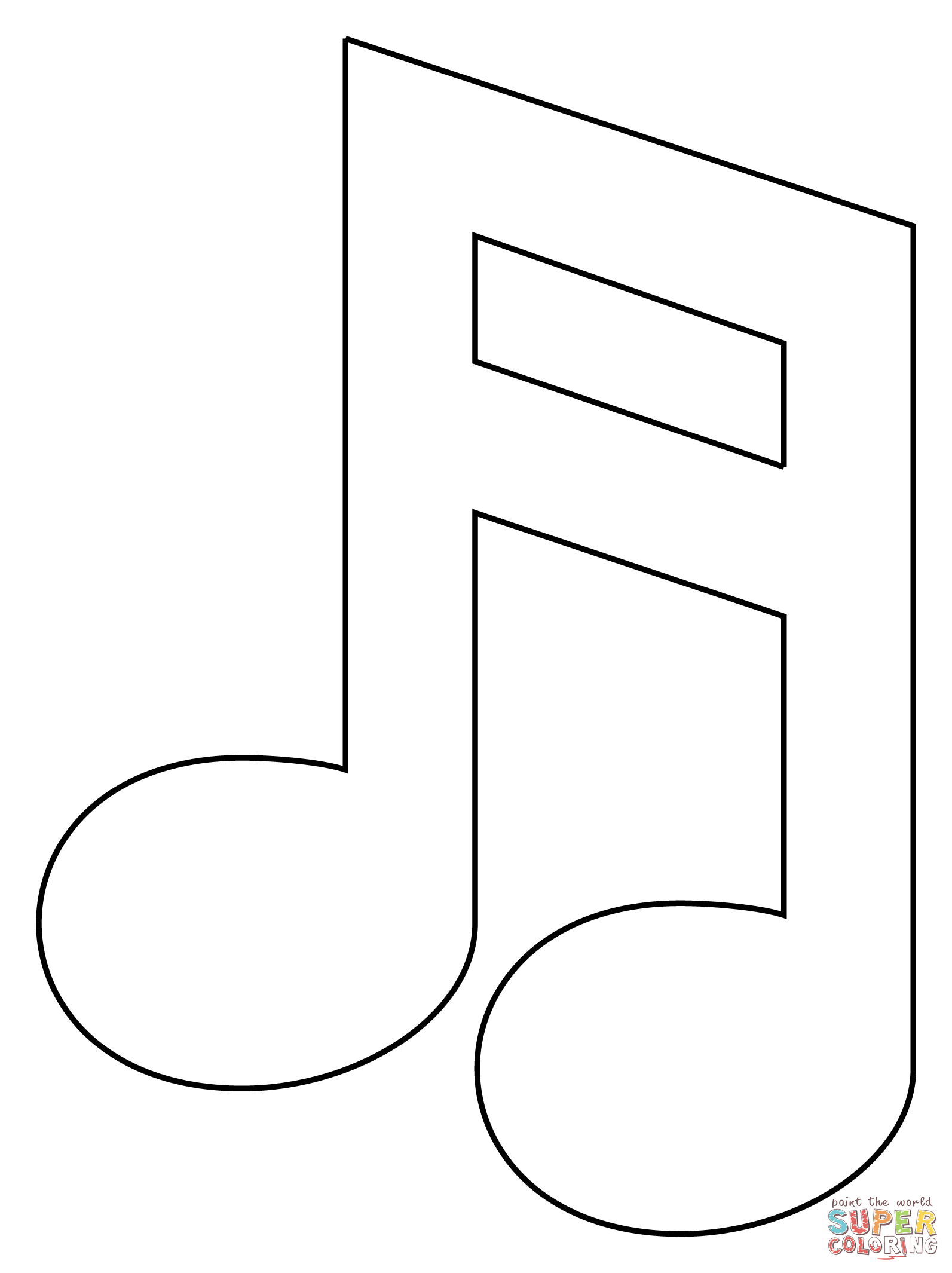 Musical note coloring page free printable coloring pages