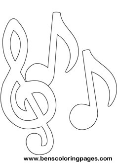 Music notes coloring pages