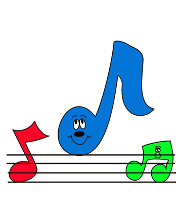 Type music notes coloring pages for kids to color and print