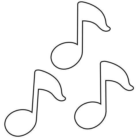 Musical notes emoji coloring page free printable coloring pages