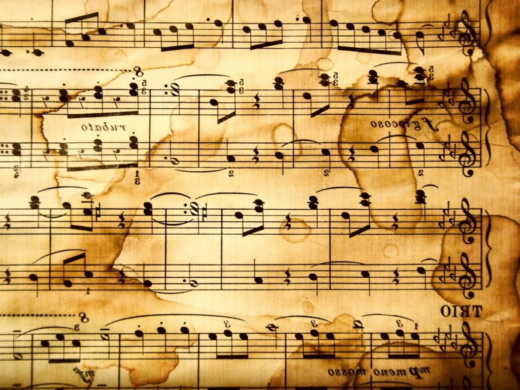 Rustic hd music notes wallpaper
