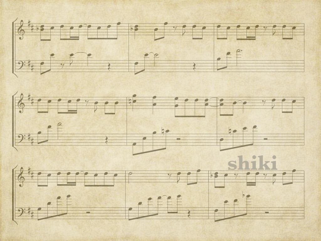 Old sheet music ipad wallpaper by monkiandshiki on