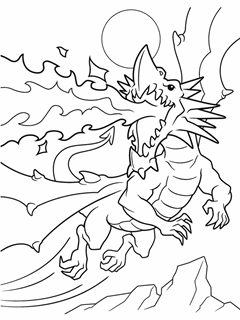Imaginary creatures free coloring pages