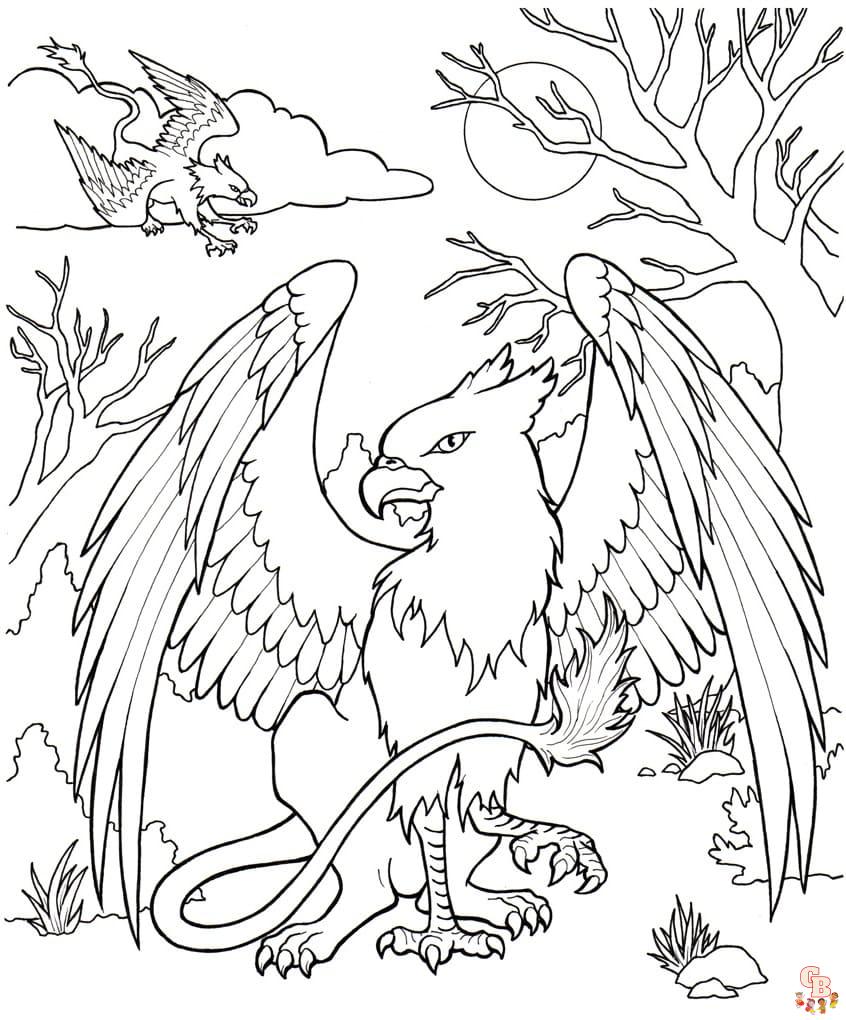 Printable mythical creatures coloring pages free