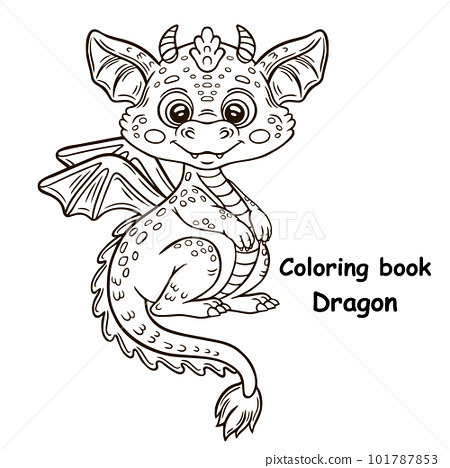 Cute fairy baby dragon reptile funny magical