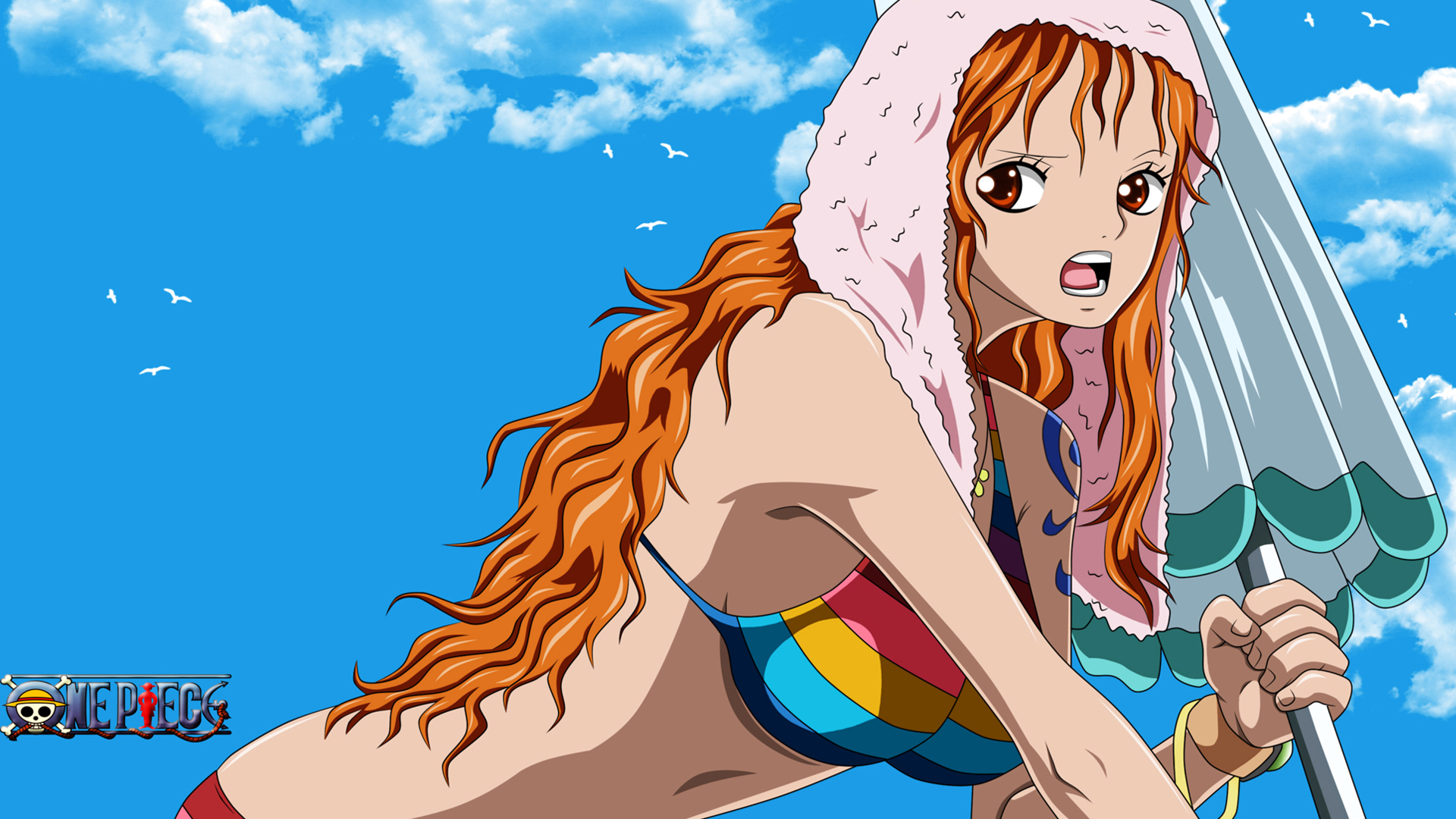 One Piece Red Luffy Zoro Nami Anime Wallpaper 4k HD ID:10551