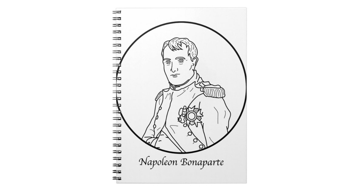 Napoleon bonaparte line drawing notebook