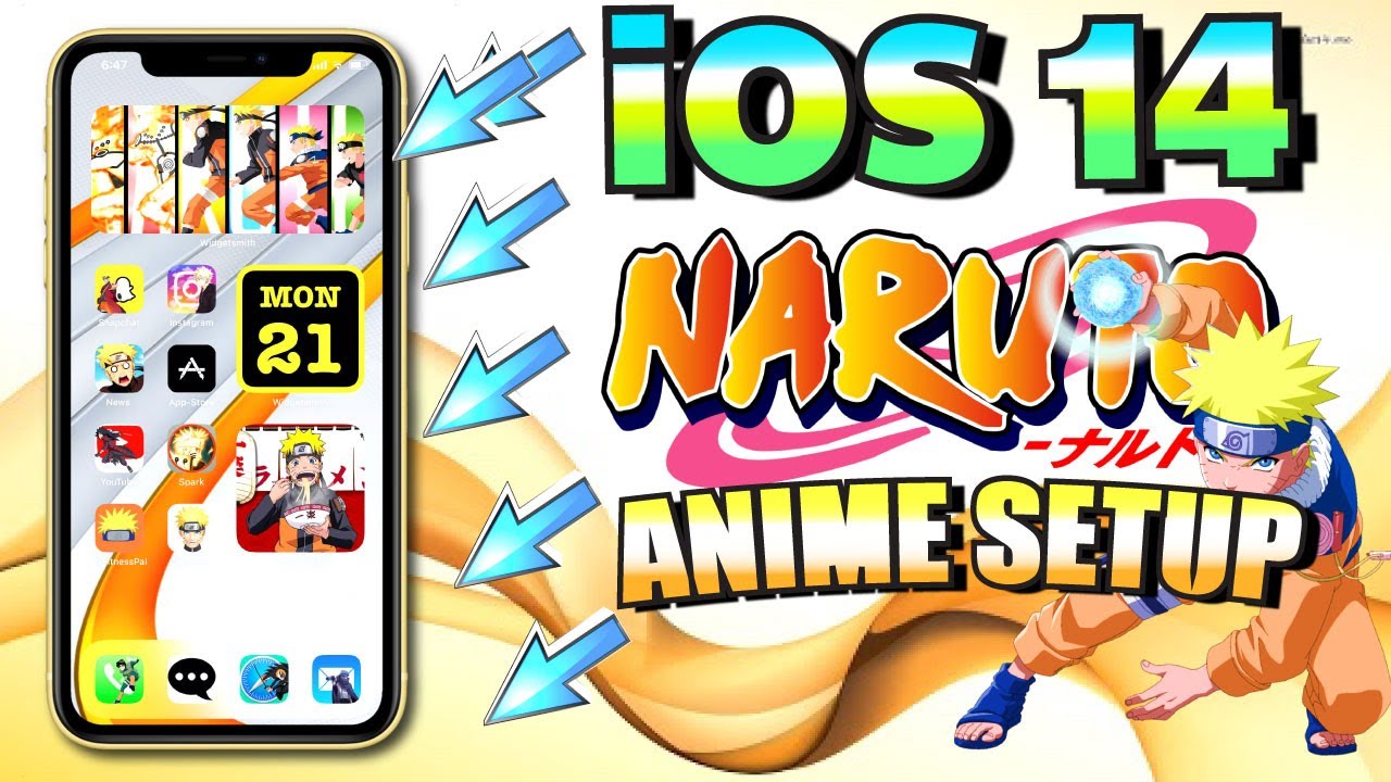 Ios anime home screen setup naruto free customization