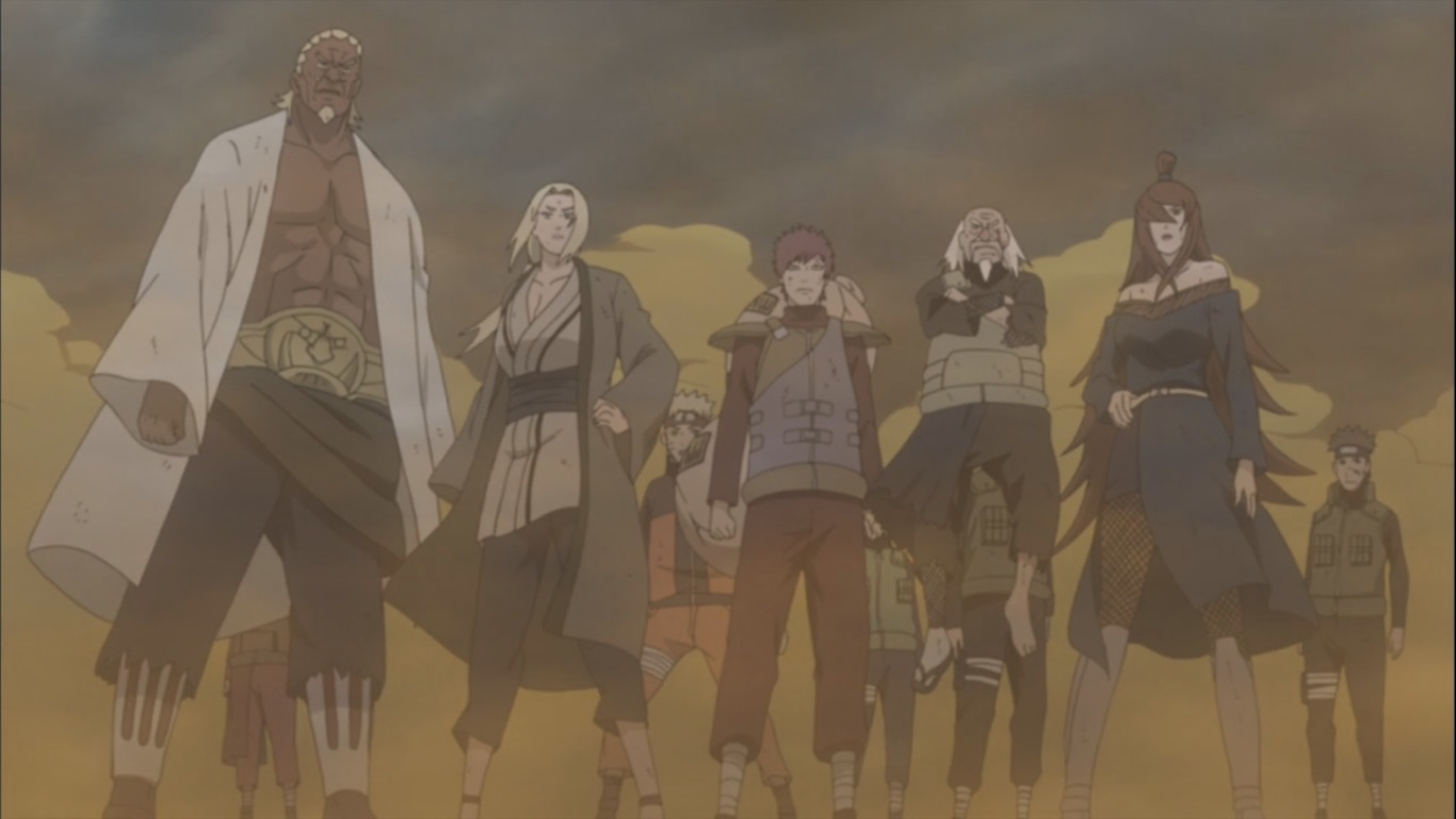 Five kages assembled naruto finds tobi â naruto shippuden daily anime art