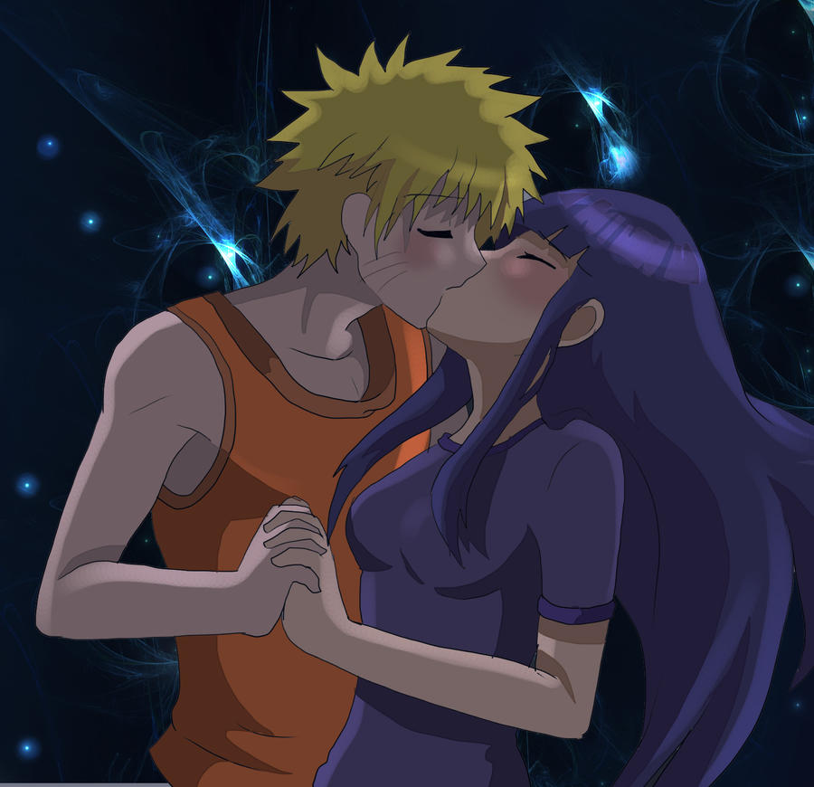 Naruto and hinata kiss by angelofhapiness on