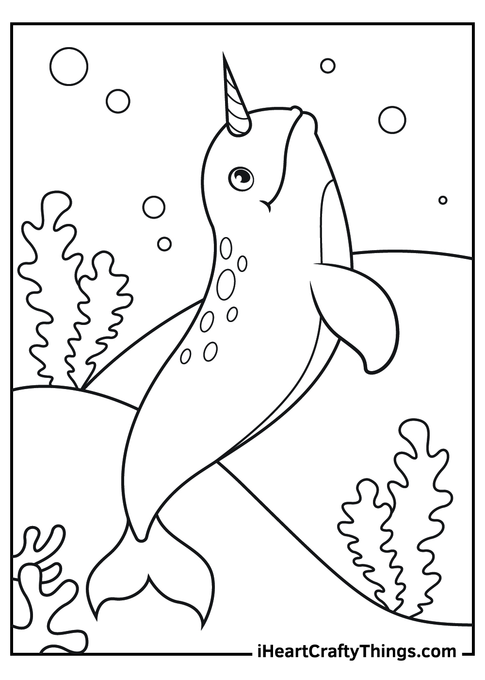 Narwhal coloring pages free printables