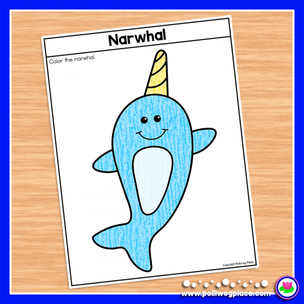 Printable narwhal craft activity â polliwog place