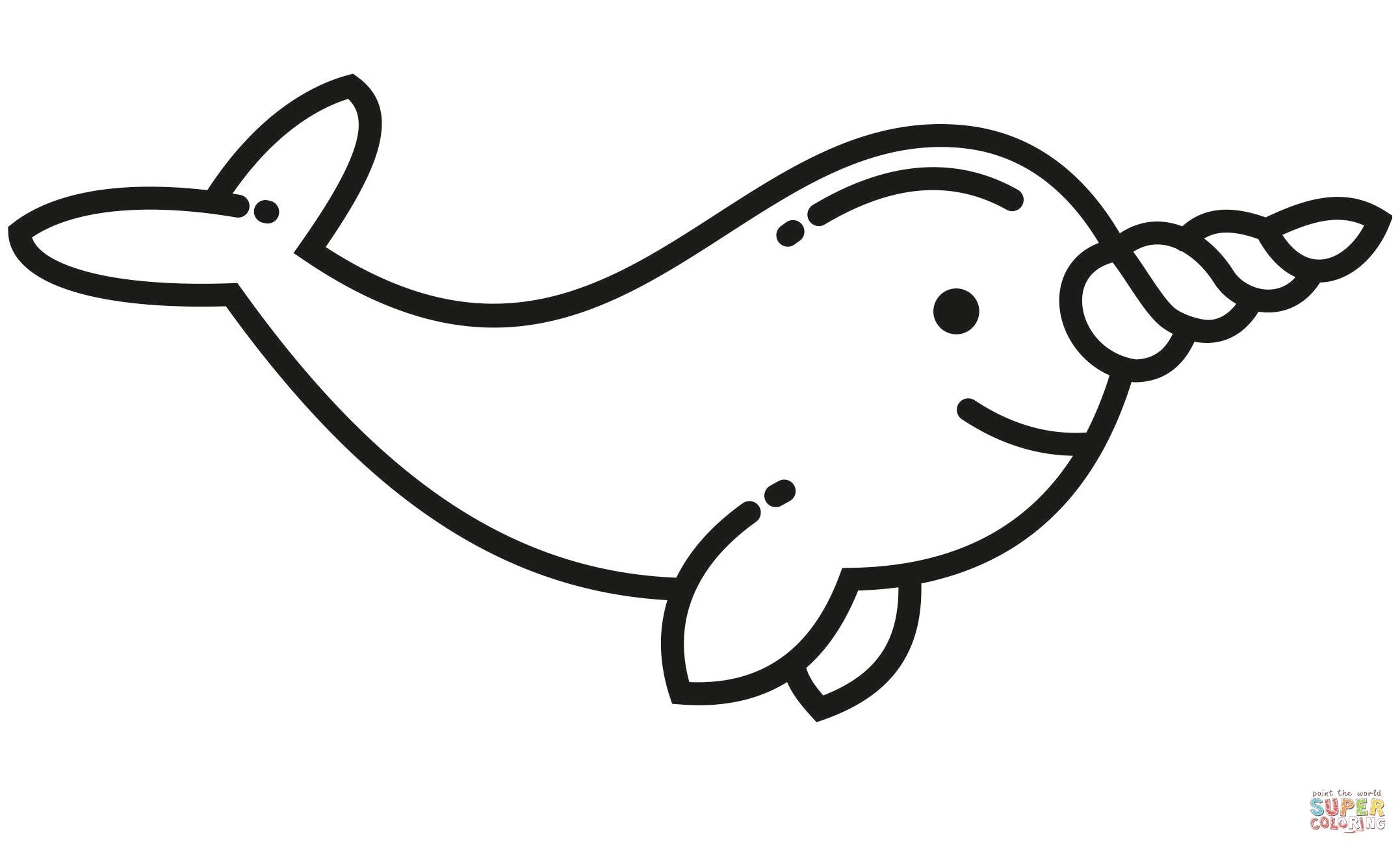 Narwhal coloring page free printable coloring pages