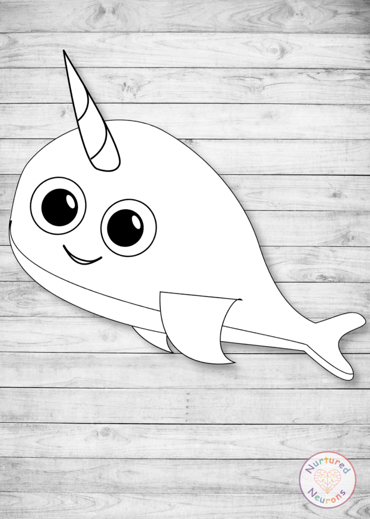 Build a narwhal template awesome printable craft
