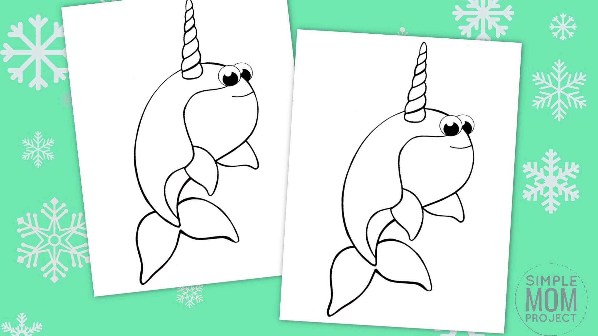 Free printable narwhal template â simple mom project