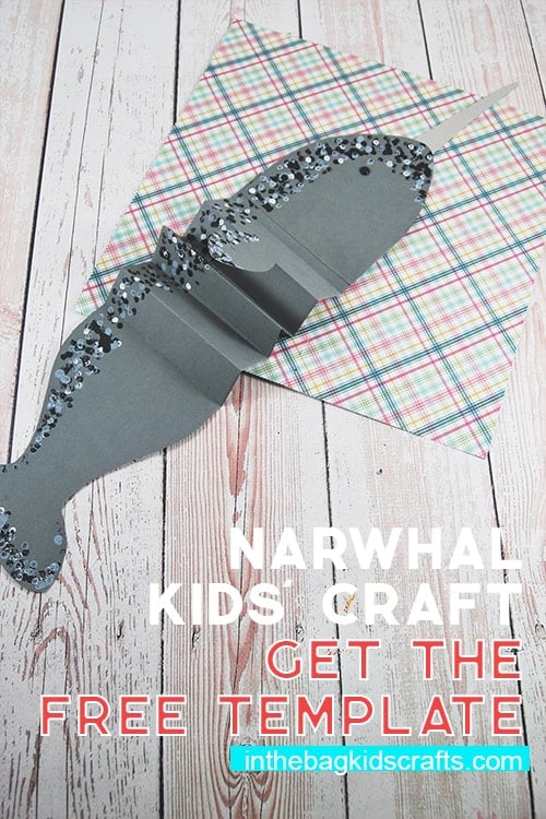 Narwhal craft for kids free template â in the bag kids crafts