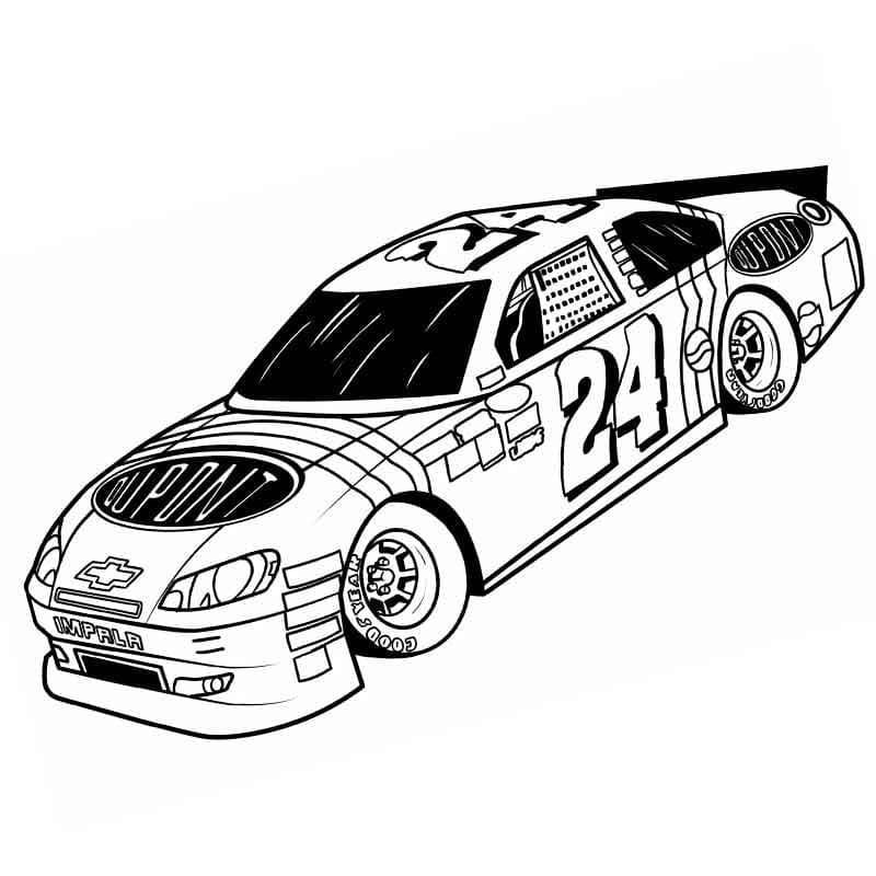 Race car coloring pages