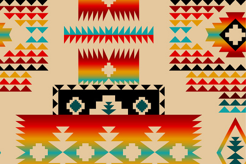Native american design wallpaper border