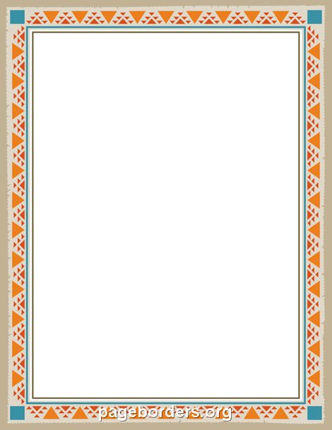 Native american border clip art page border and vector graphics page borders design borders for paper page borders
