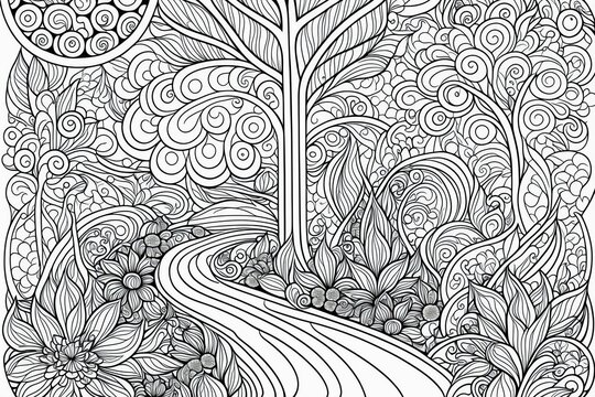 Nature coloring page images â browse photos vectors and video