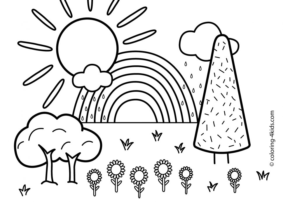Free printable nature coloring pages for kids
