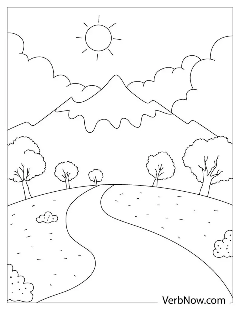 Free nature coloring pages book for download printable pdf