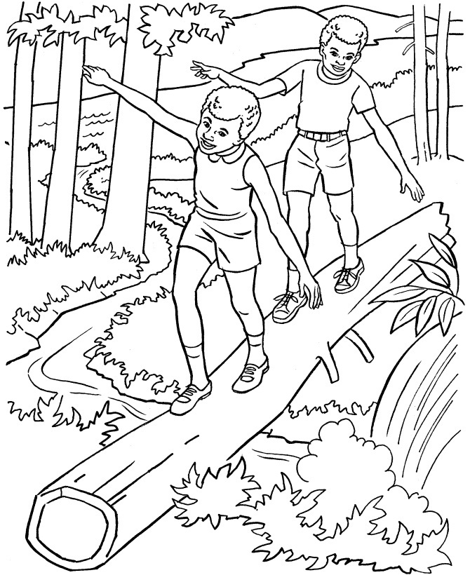 Free printable nature coloring pages for kids
