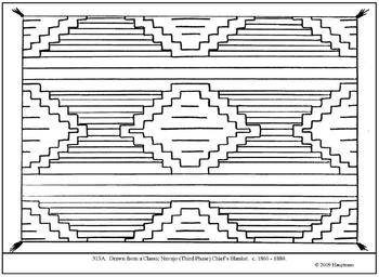 Classic navajo chiefs blanket coloring page and lesson plan ideas