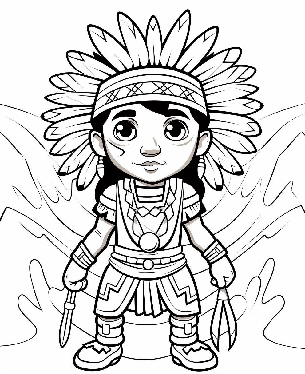 Indians coloring page coloring books for children coloring pages