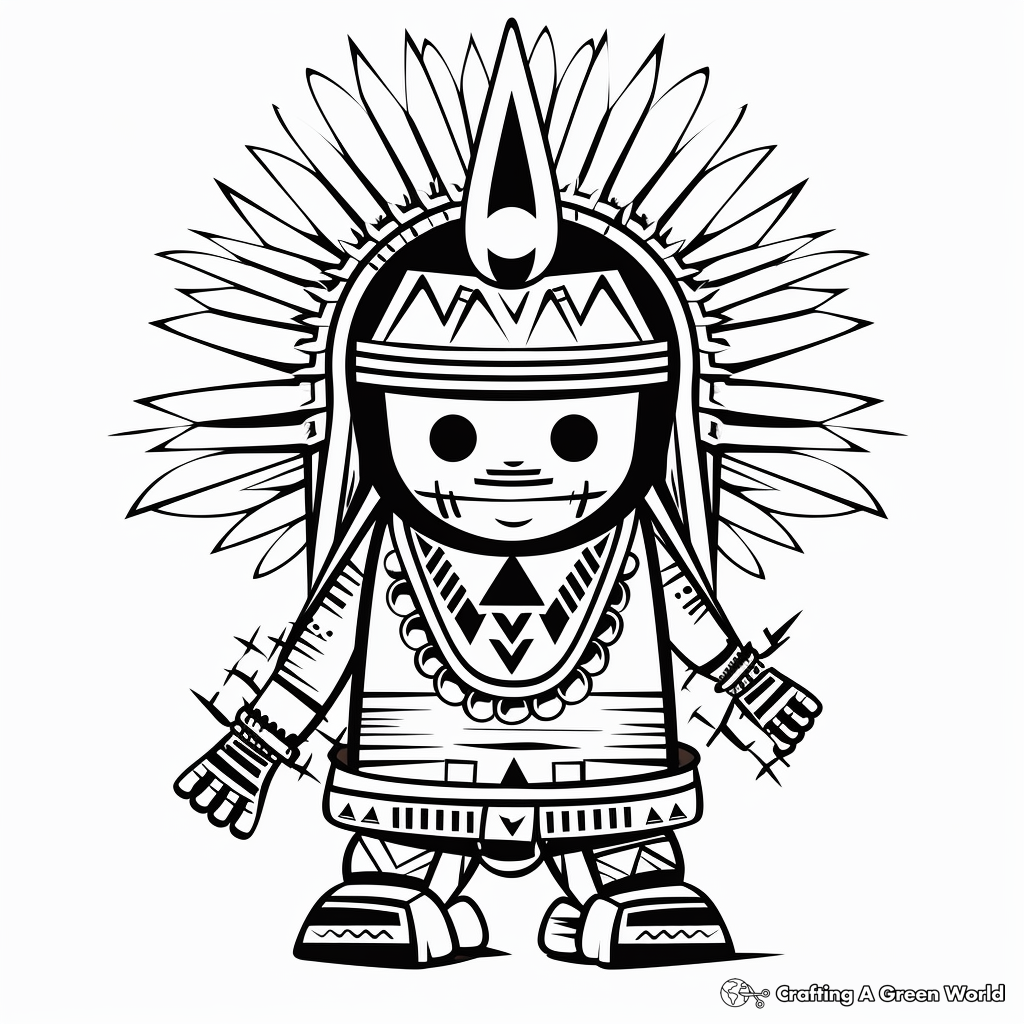 Kachina doll coloring pages