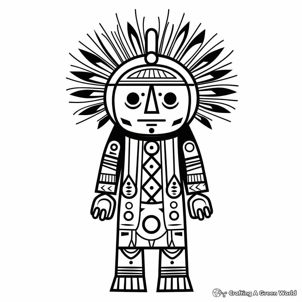 Kachina doll coloring pages