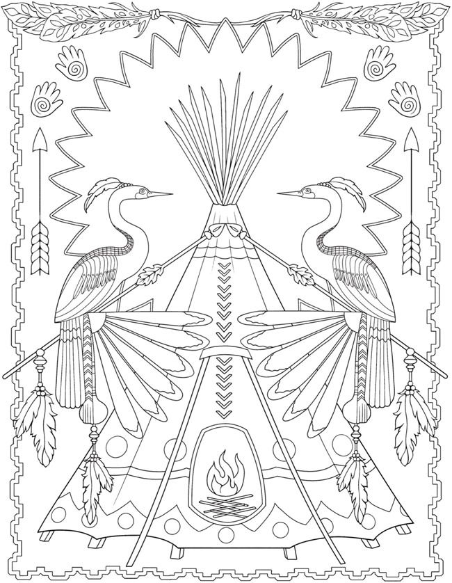 Creative haven native american designs coloring book