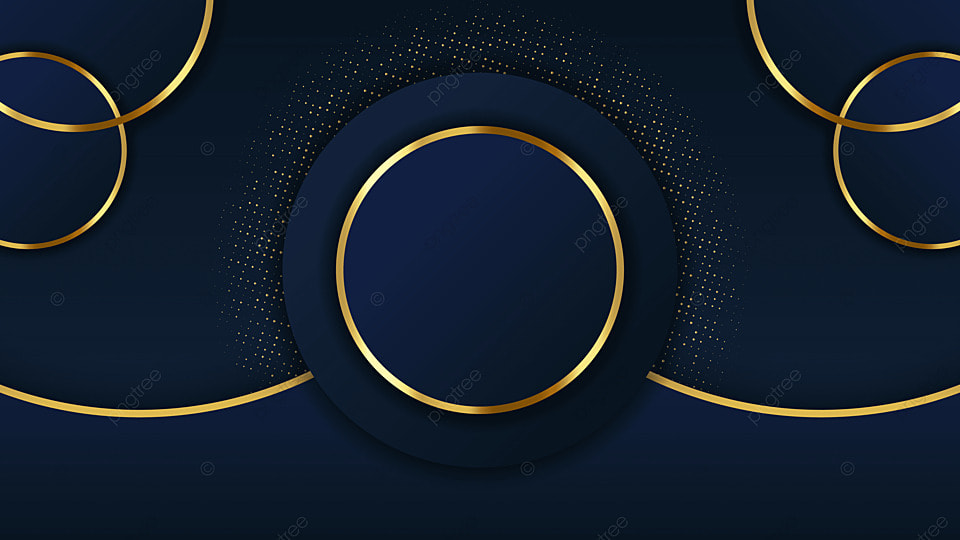 Elegant diagonal blue background with golden striped navy blue background circle premium background image for free download