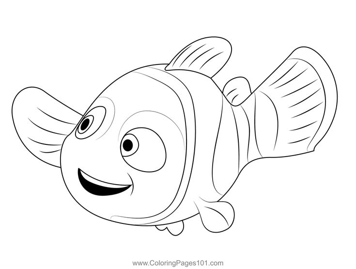 Smiling nemo coloring page nemo coloring pages finding nemo coloring pages coloring pages