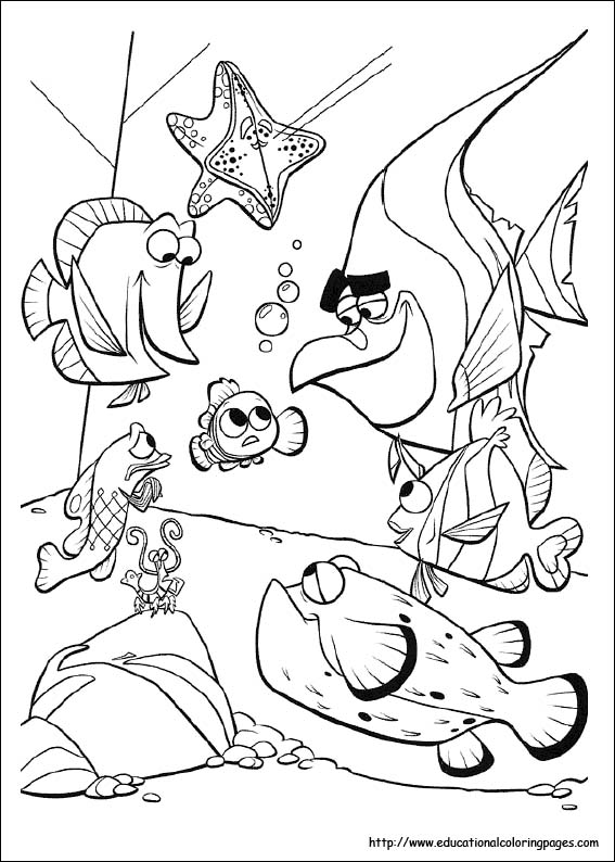 Coloring pages for kids finding nemo coloring pages