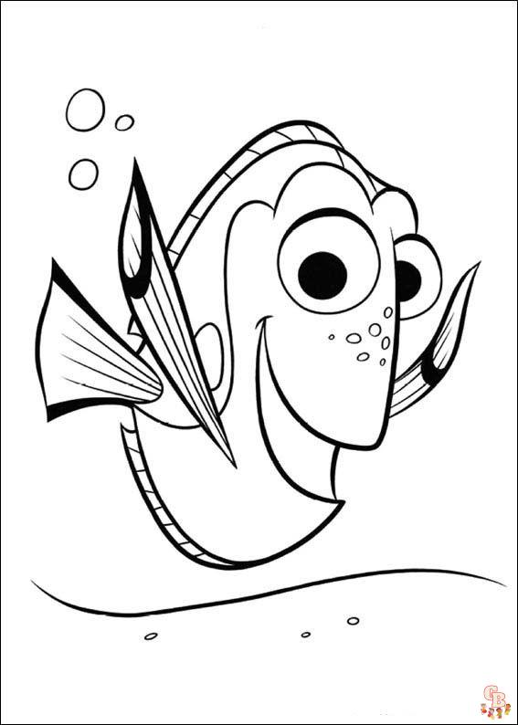 Free printable dory coloring pages