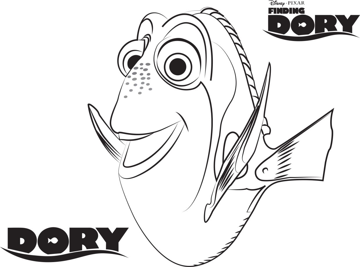 Free printable dory coloring pages