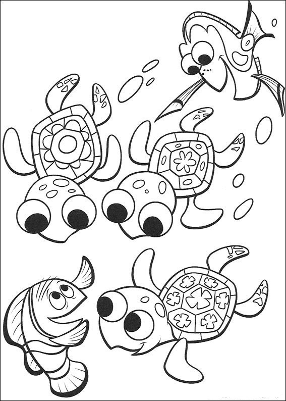 Finding nemo printable coloring sheets