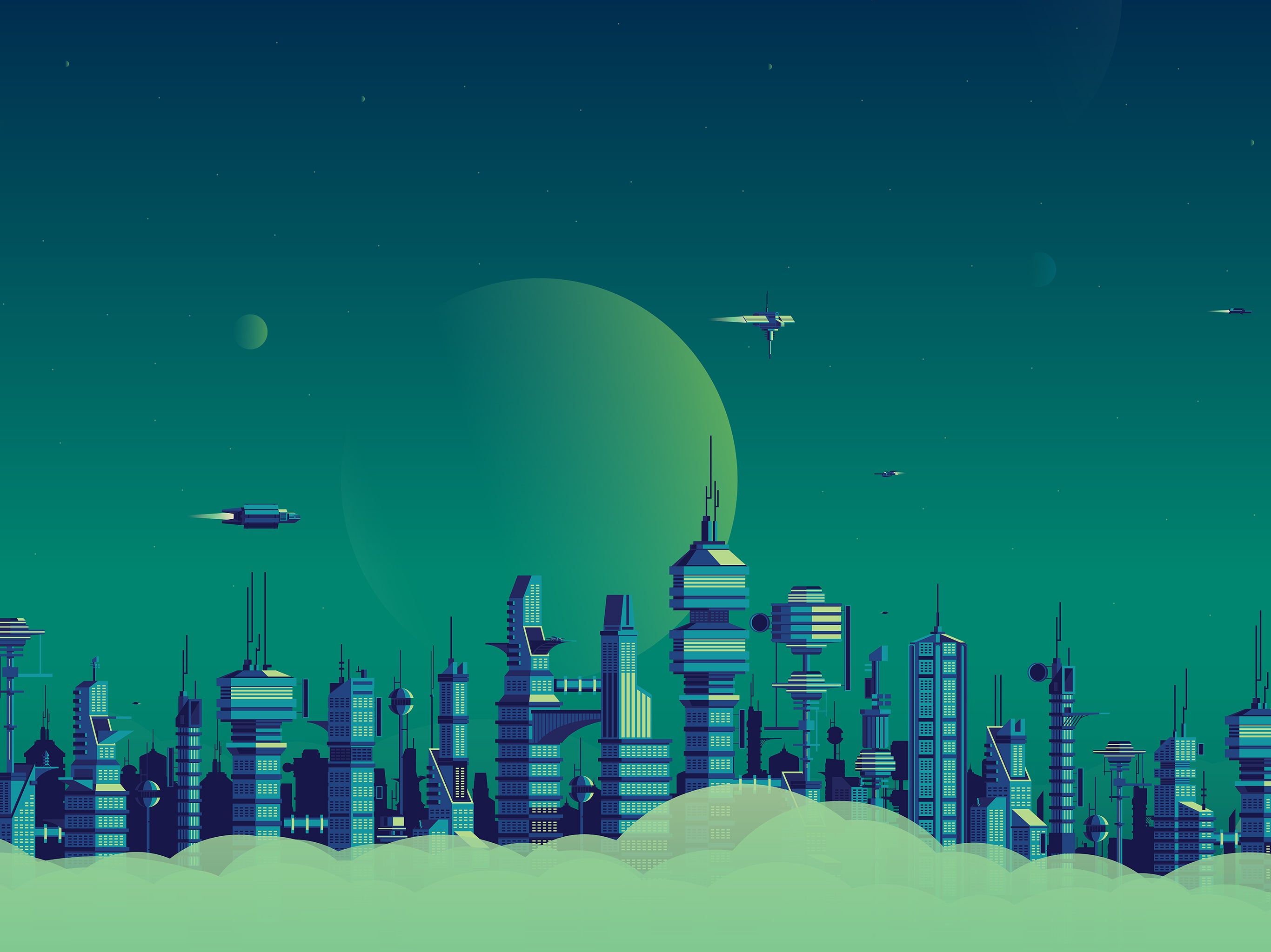 Wallpaper collection neo city by tyler pate
