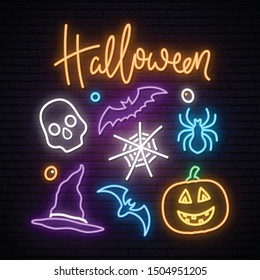 Neon halloween images stock photos vectors