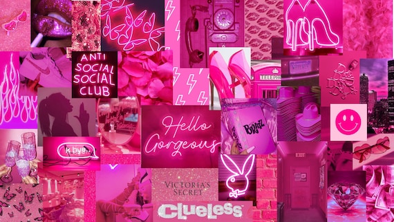 Hot pink aesthetic desktop wallpaper hot pink pink