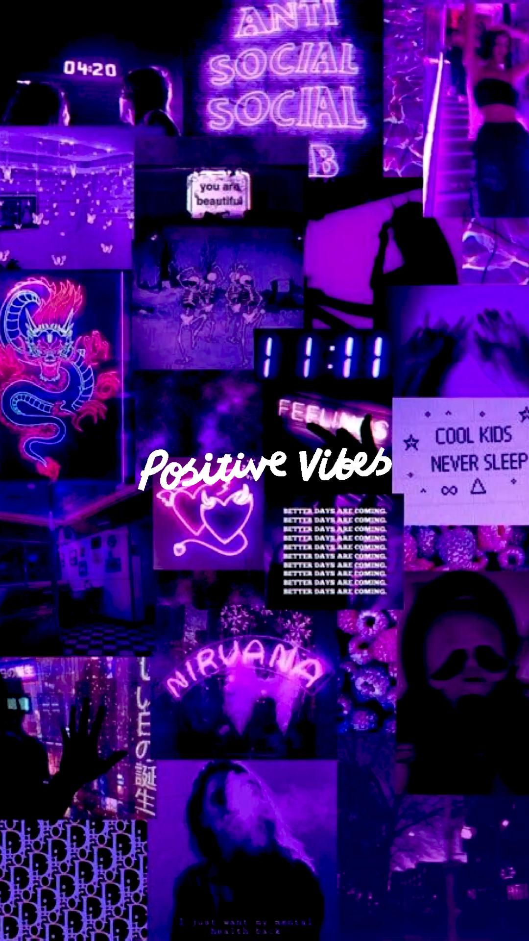 Download free Neon Purple Aesthetic Wallpaper 