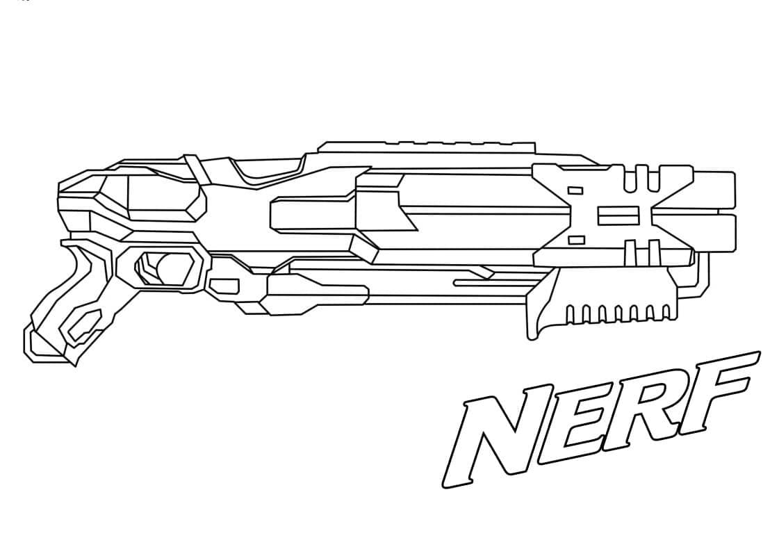 Nerf shotgun coloring page