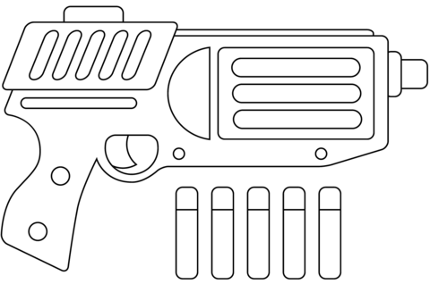 Nerf gun coloring page free printable coloring pages