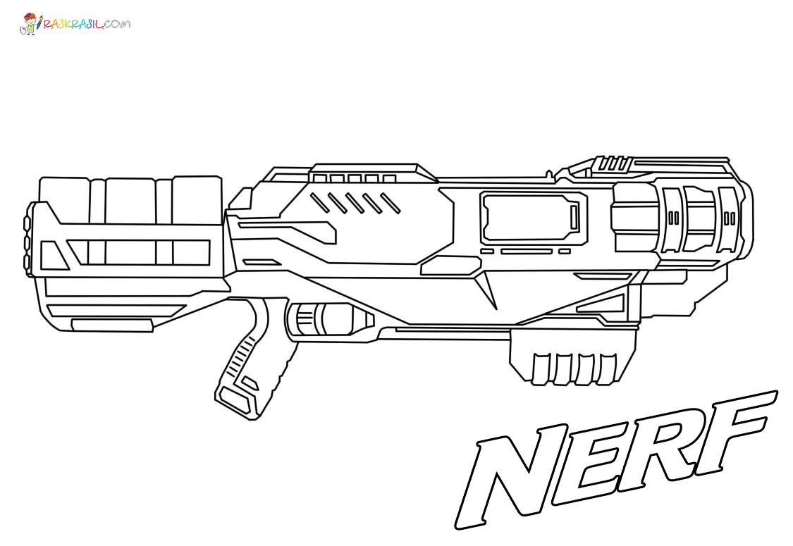 Nerf gun coloring pages new images free printable
