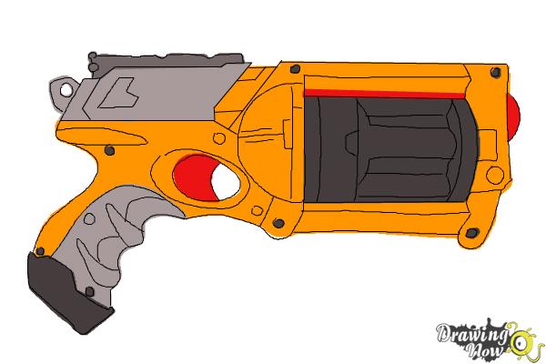 How to draw a nerf gun