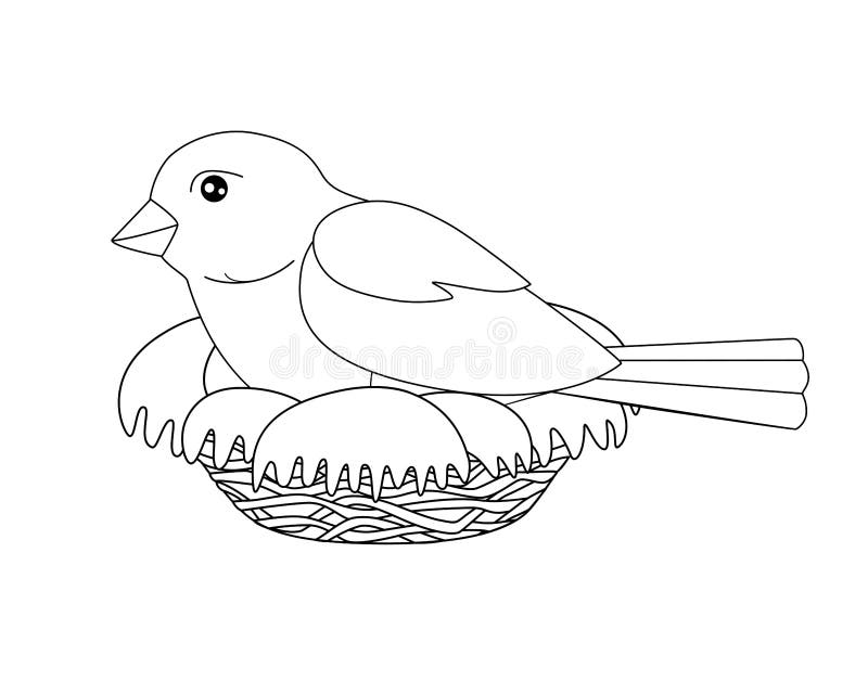 Bird nest coloring stock illustrations â bird nest coloring stock illustrations vectors clipart
