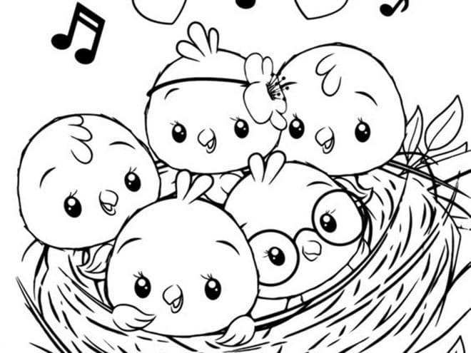 Free easy to print bird coloring pages